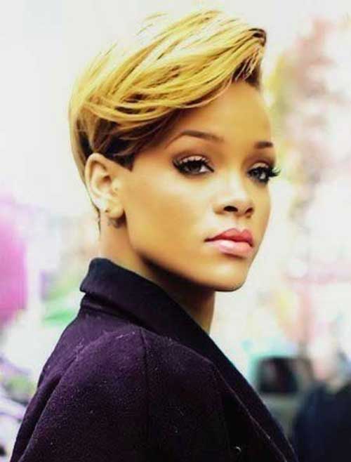 Rihanna Krátké blond vlasy-9