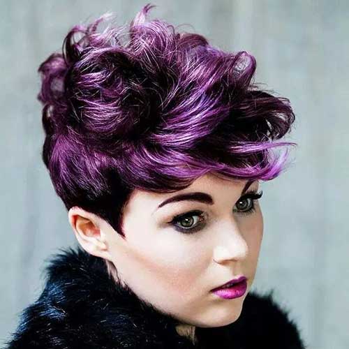 Purple Punk Pixie Cuts
