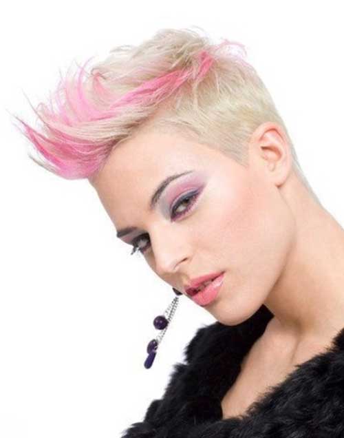 Blond Pink Punk Pixie Cut