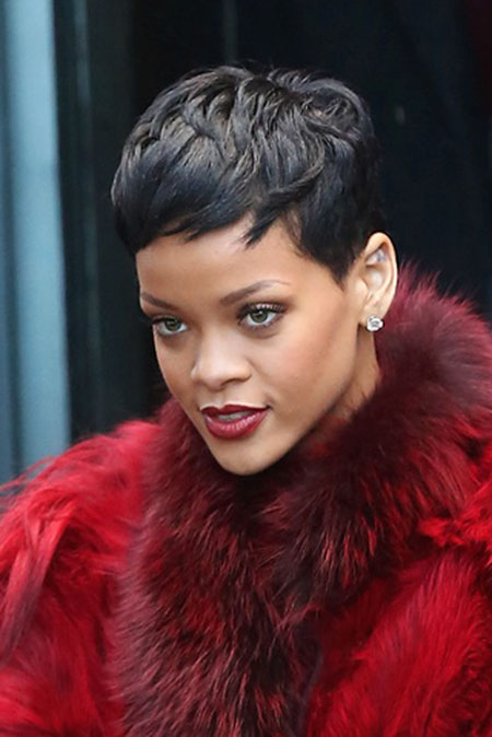Pixie Saç Kesimi, Kısa Rihanna Peruk Pixie