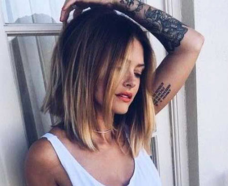 Bangs Balayage Ombre Közepes
