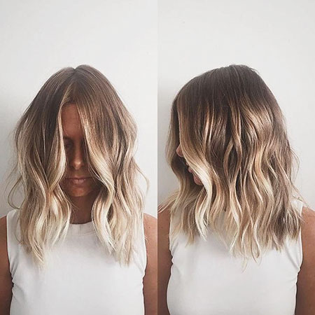Szőke Balayage Bob, Szőke Balayage Ombre Bob