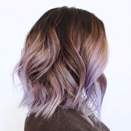 Levendula Ombre haj, Szín Ombre Barna Balayage