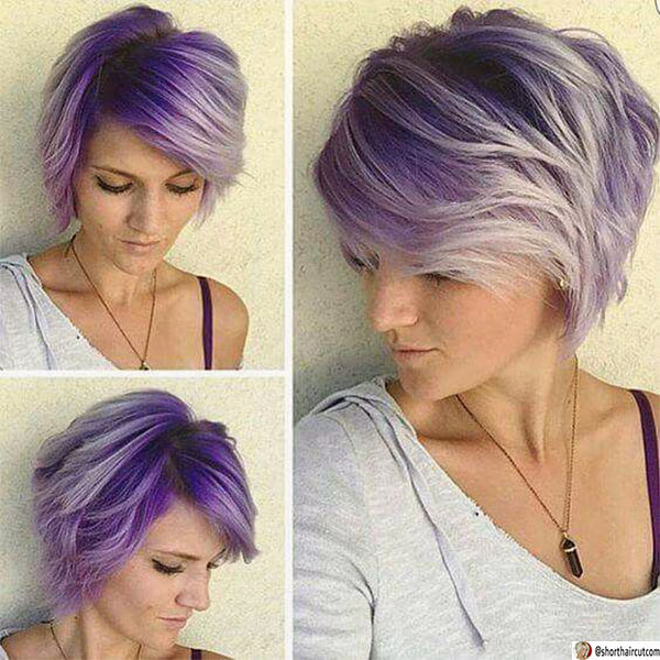 rövid lila haj