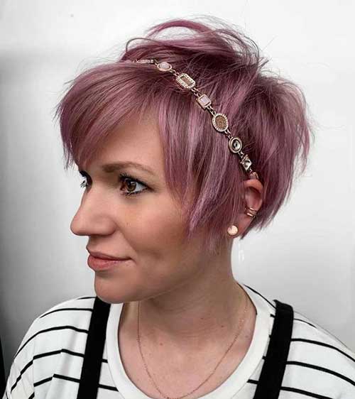 Moderne rosa korte hårklipp for kvinner-13