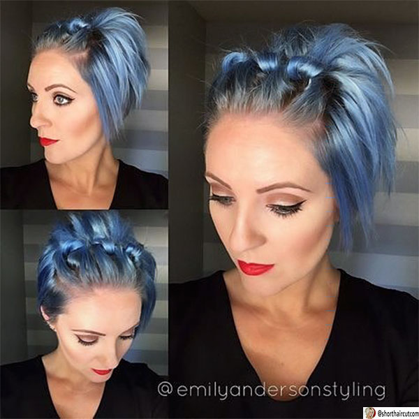 modrá barva vlasů