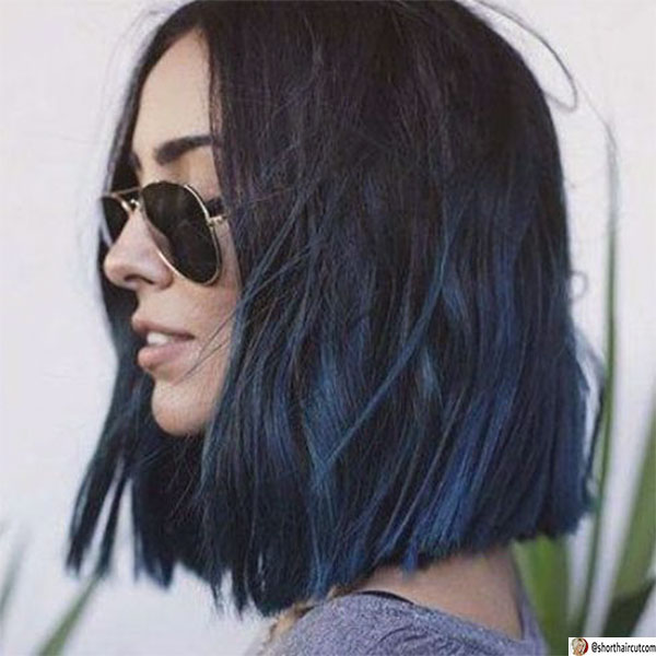 jedinečné nápady na modrou barvu vlasů