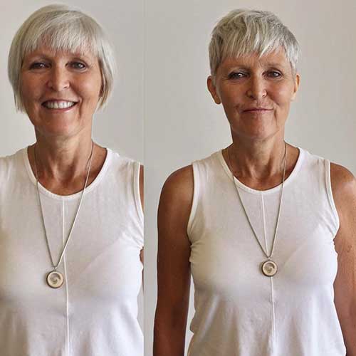 Lyhyet kampaukset yli 60 -vuotiaille naisille, joilla on hienot hiukset