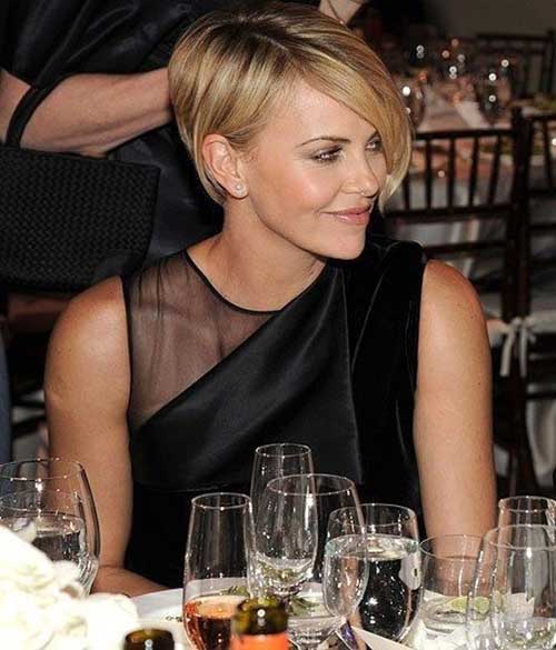 Charlize Theron Long Pixie