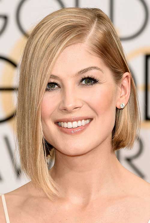 Rosamund Pike epäsymmetriset Bob -leikkaukset