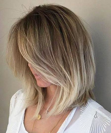 Blonde Balayage Hårfarge, Bob Blonde Balayage Young