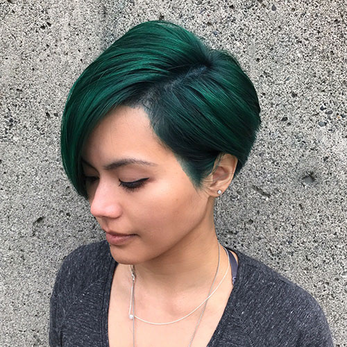 Grønn Pixie Cut