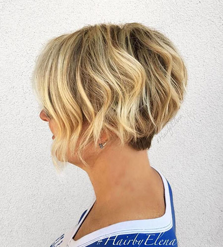 Uteksaminert Short Bob, Blonde Bob Wavy Balayage