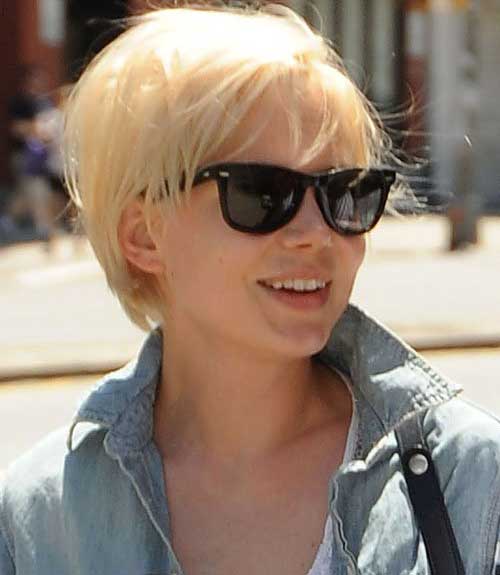 Michelle Williams lyhyet vaaleat hiukset