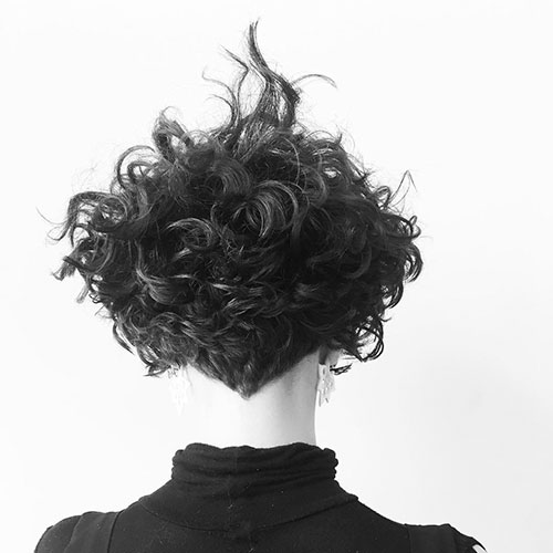 Messy Curly Bob