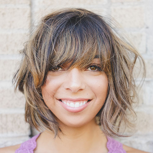 Messy Bob With Bangs