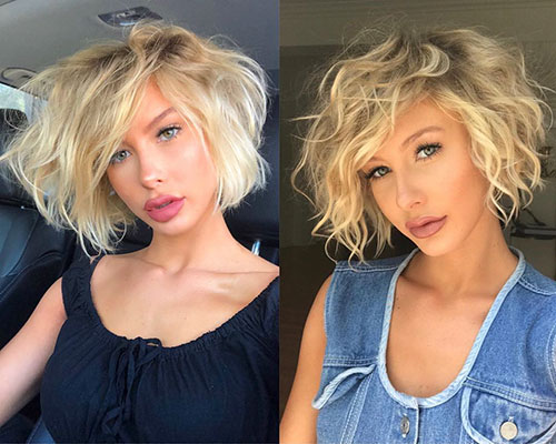 Messy Bob With Bangs