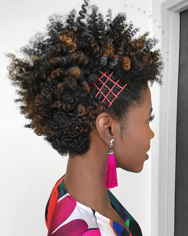 Siyah Kadınlar İçin Sevimli Kısa Saç Modelleri 2019