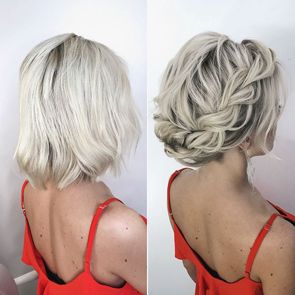 Kısa Saçlar İçin Örgülü Updos