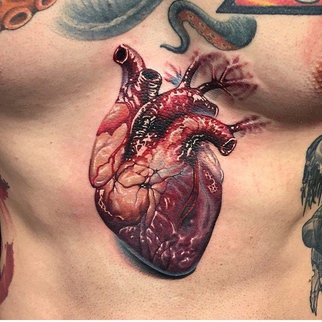 Anatomik Kalp Mide Dövmesi