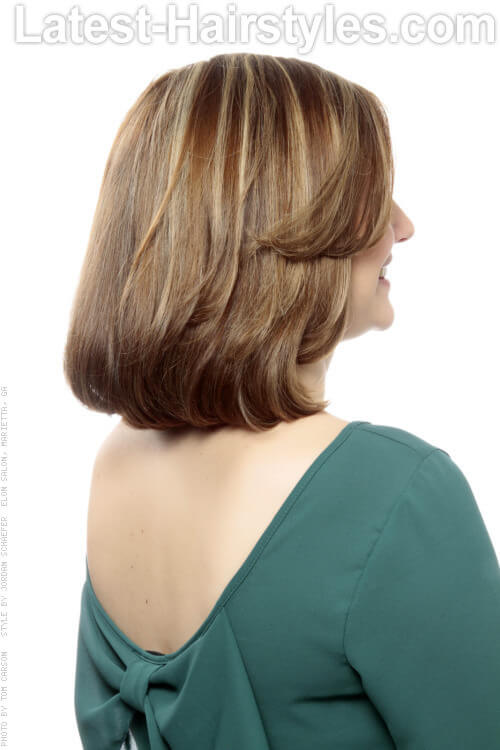 Beveled Long Bob Haircut for tykt hår tilbake