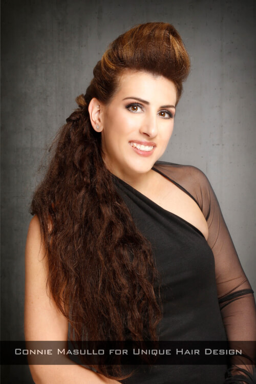 Edgy Crimped Half Updo