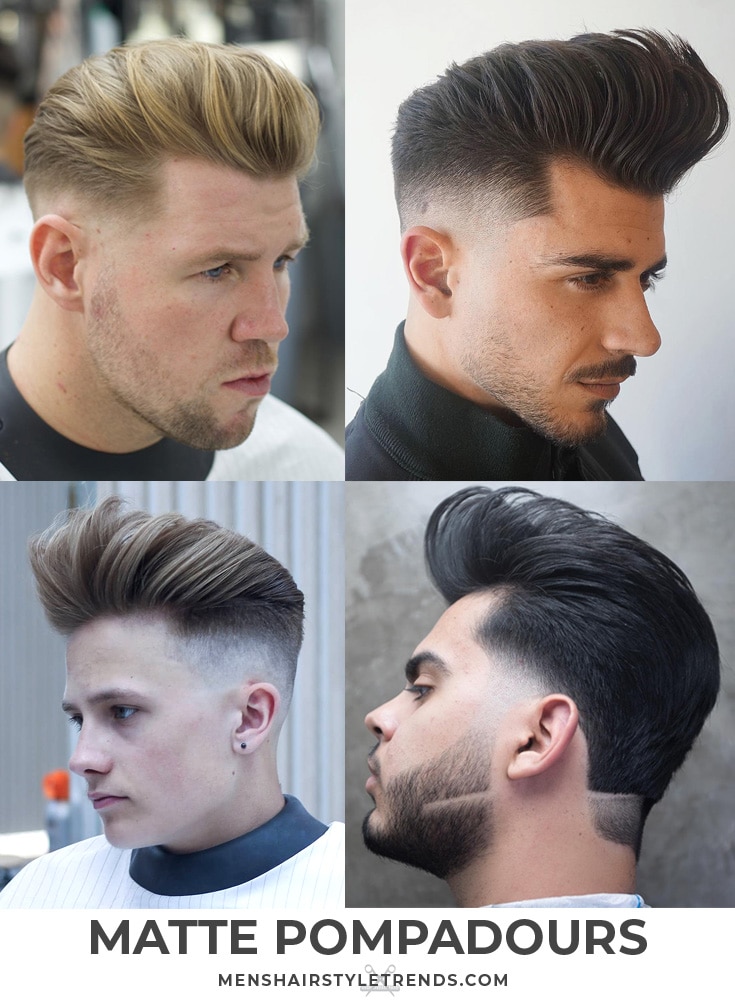 Matta Pompadour -hiustenleikkaukset + kampaukset miehille