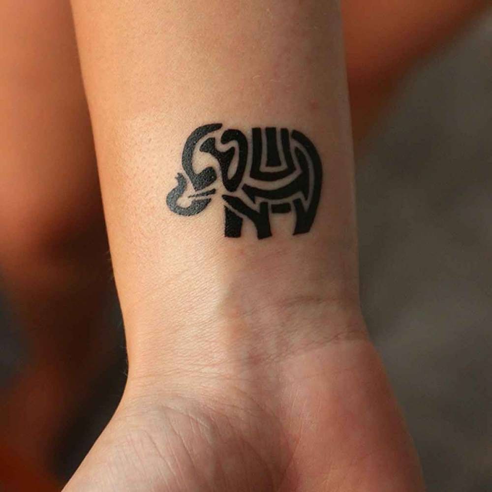 Tribal Elephant Tattoo