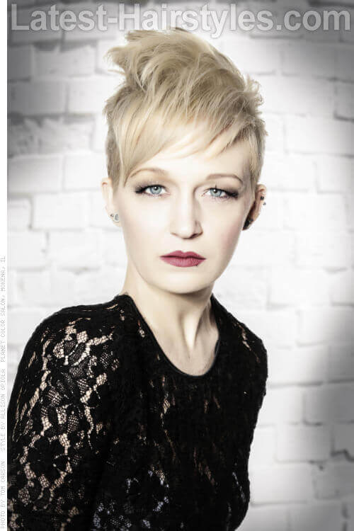 Amped Up Pixie Blonde Look