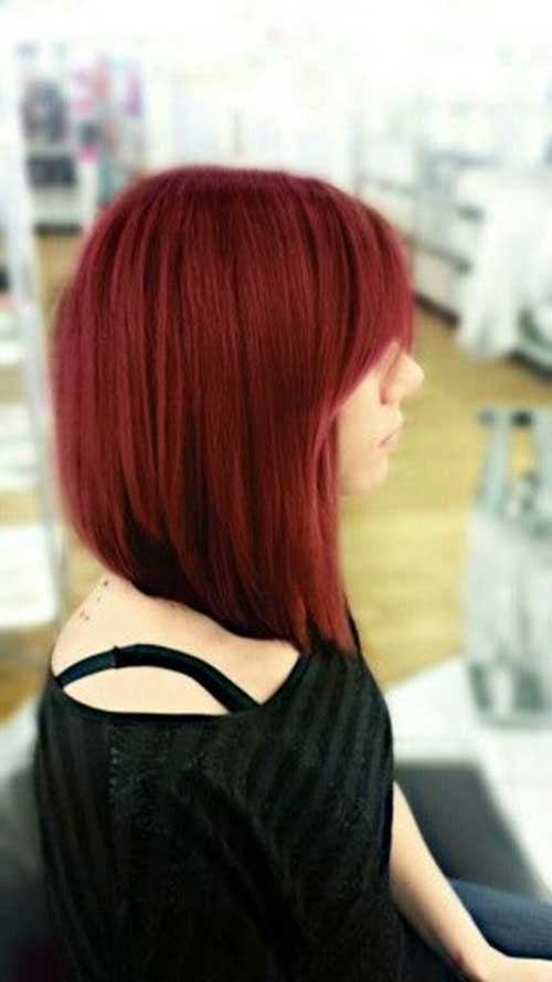 Red Angled Bob med smell for jenter