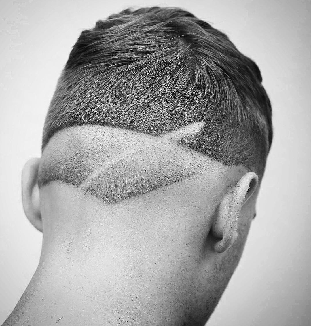 barber.josh.o.p cool neck design menns hårklipp