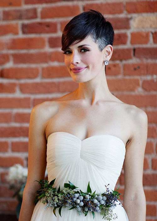 Pixie Hair için Düğün Saç Modelleri