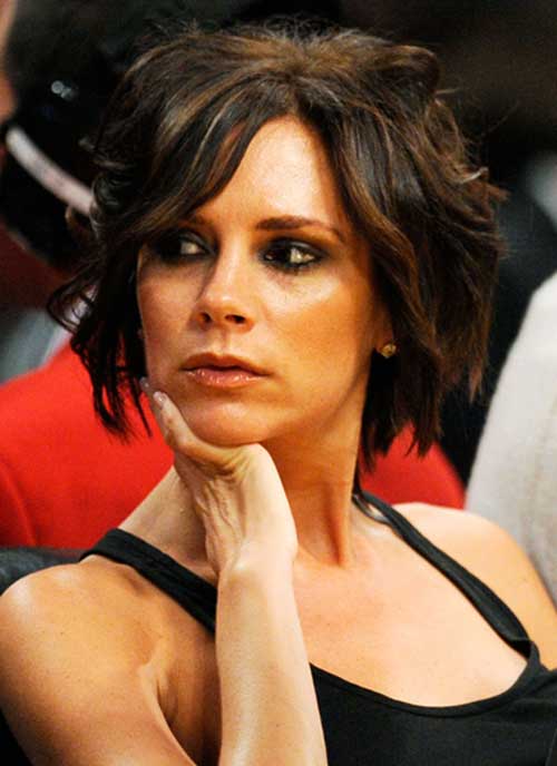 Victoria Beckham bølgete Bob frisyrer