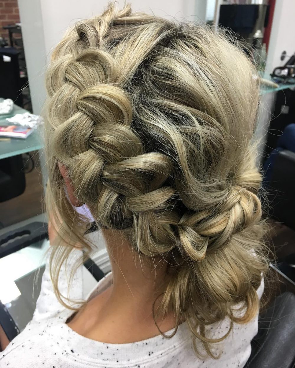 Bohemian Crown Braid Updo