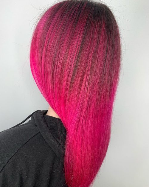 Světlé purpurové barvivo na vlasy pro tmavé vlasy