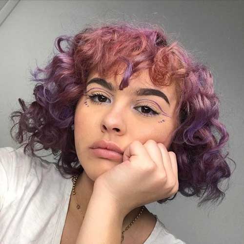 Aranyos rövid göndör lila frizurák-23