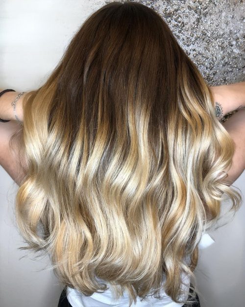 Dark Roots to Light Blonde Ombre