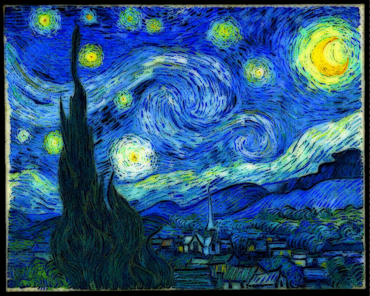 Képzelje el a benyomások örvényeit a színekben a la Van Gogh
