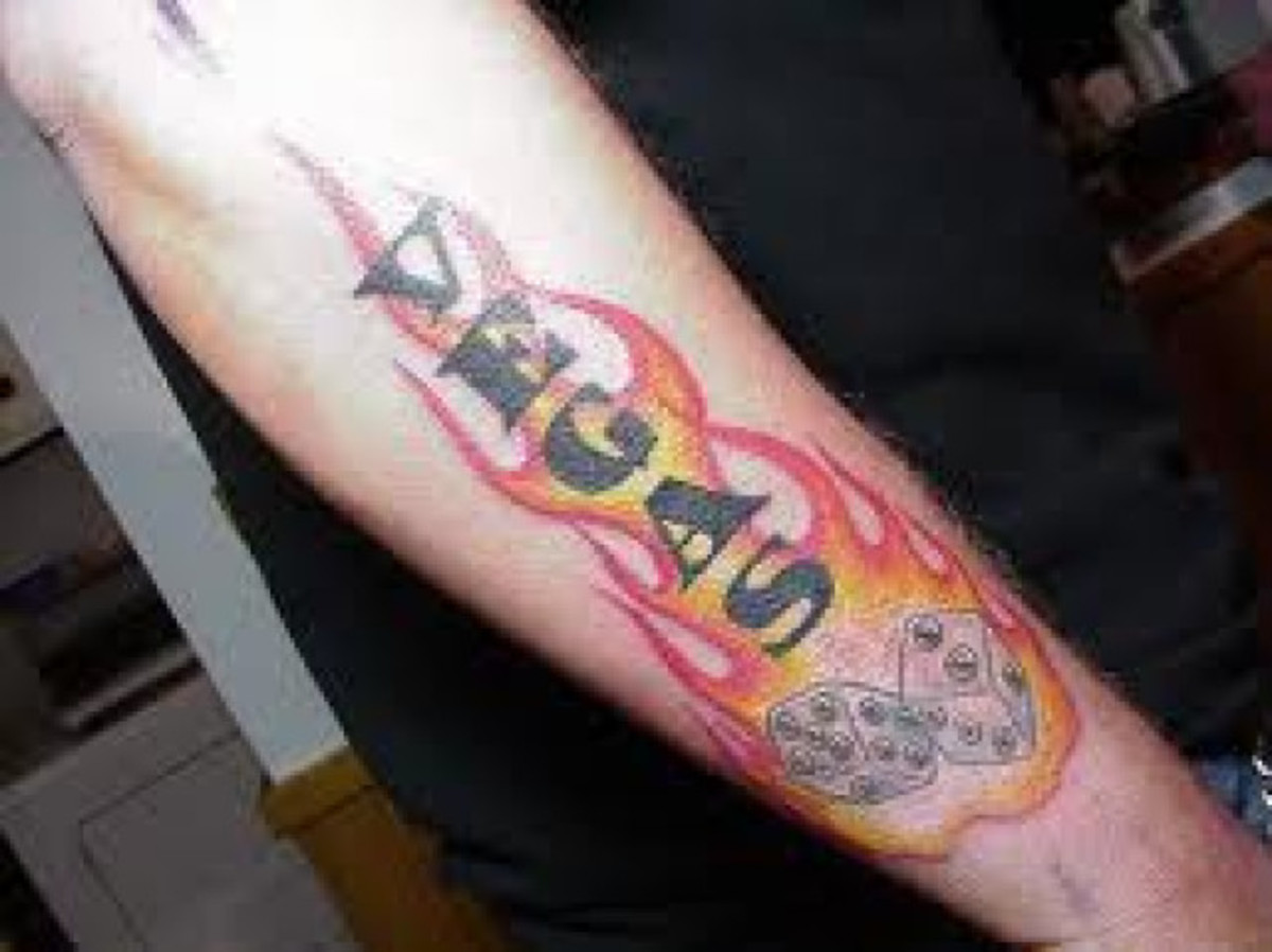 Vegas kocka tetoválás