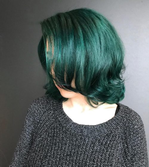 Lesní zelená barva vlasů