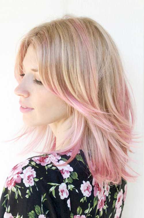 Korte rosa hårklipp 2015 2016