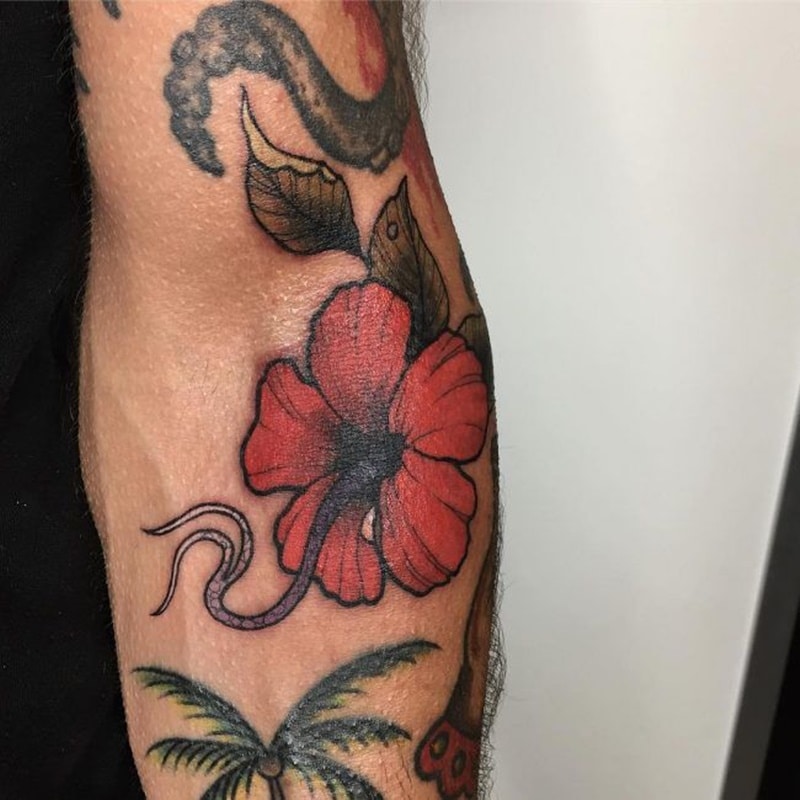 Ibišek květ tetování