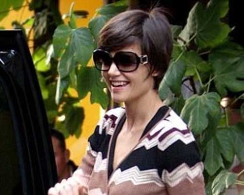 Pixie Hair Katie Holmes Street Style