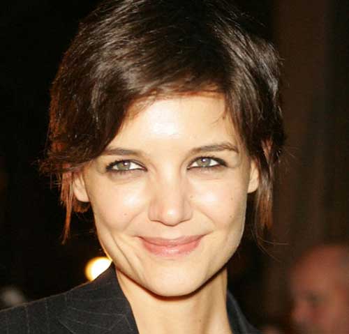 Pixie vlasy Katie Holmes Straight Style