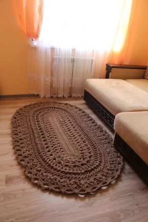 Tapis en corde au crochet