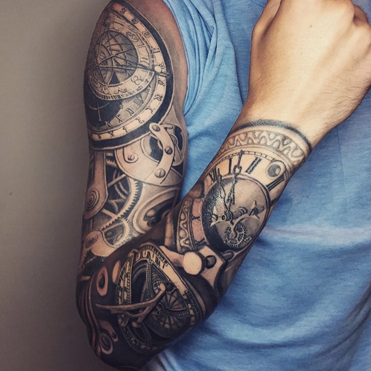 mechanické rukávové tetování