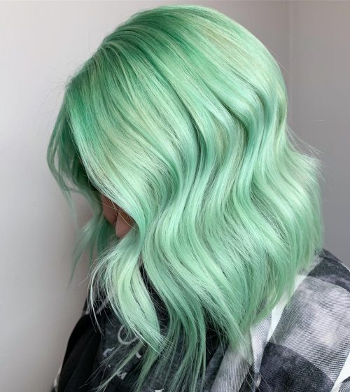 Mint pastell hårfarge