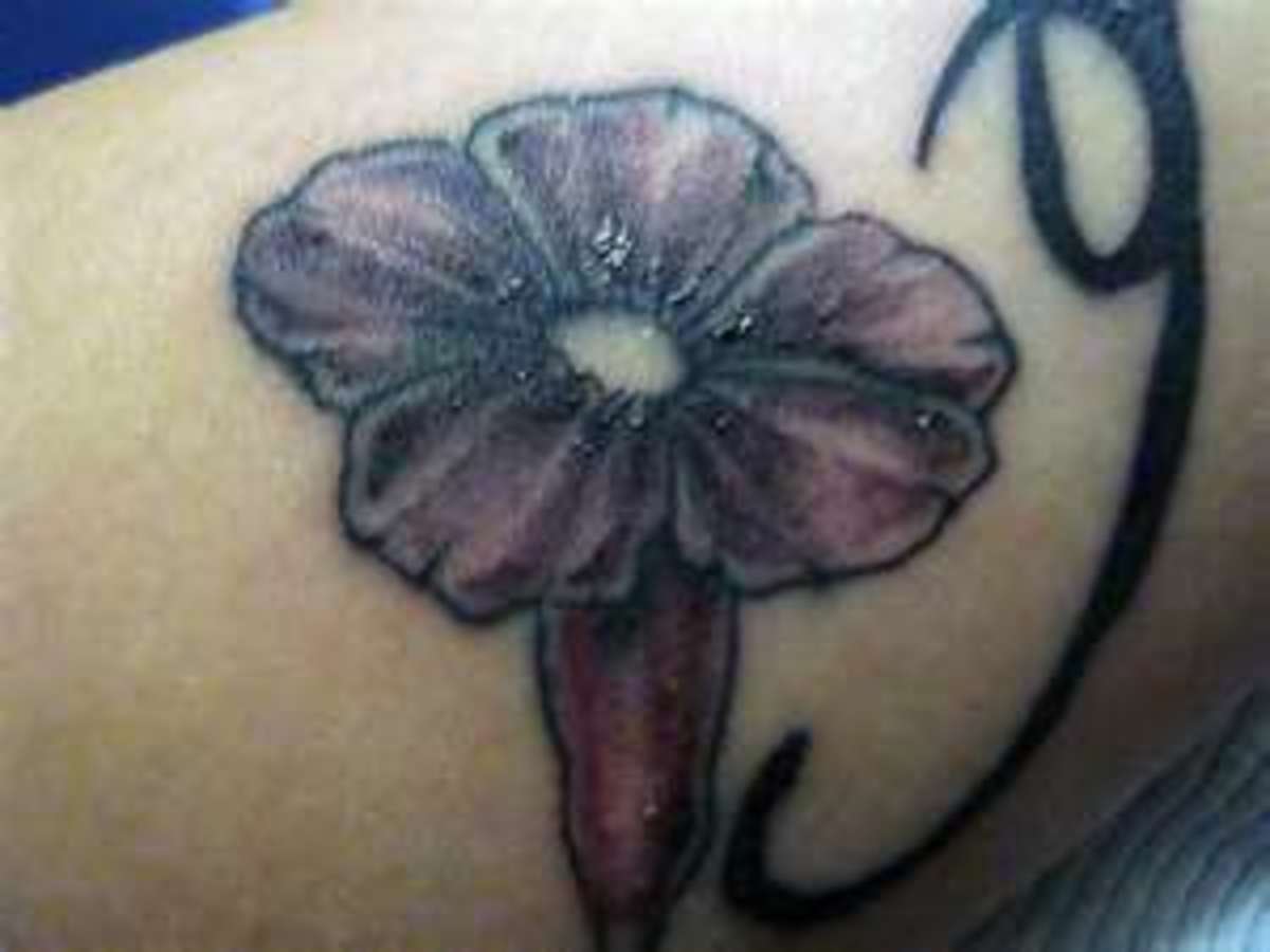 lila dicsőség törzsi tetoválás