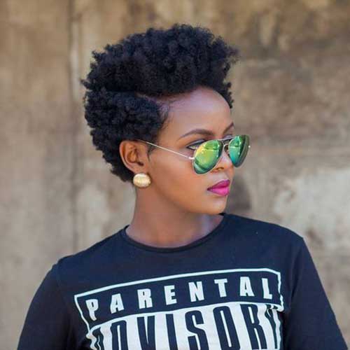 Siyah Kadınlar İçin Kısa Doğal Saç Kesimleri-6