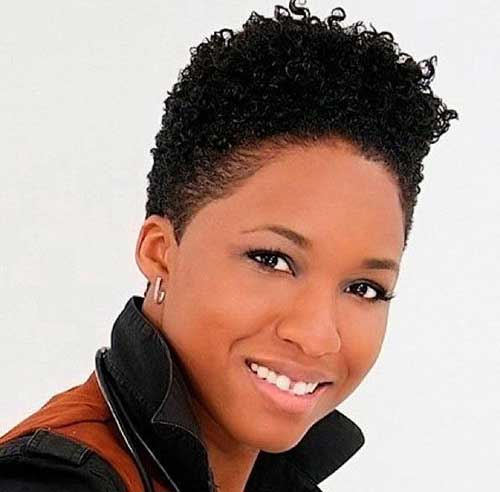 Siyah Kadınlar İçin Kısa Doğal Saç Modelleri-9